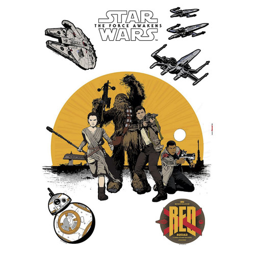 Komar -Stickers Décoration Murale Star Wars Resistance Komar  - Chambre Enfant Orange