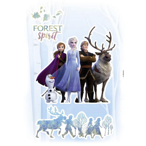 Komar - Stickers muraux géant La Reine des Neiges Disney Frozen Spirit Esprit Glacé 50 x 70 cm - Décoration chambre enfant Komar