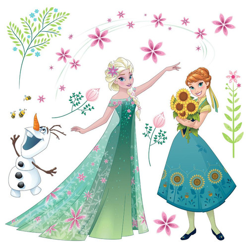 Komar Stickers pour fenetre La Reine des Neiges Printemps Disney Frozen
