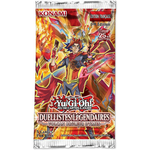 Carte à collectionner Konami Carte à collectionner Konami Yu Gi Oh Booster 5 cartes Duellistes Légendaires Volcan Brûleurs d Ames