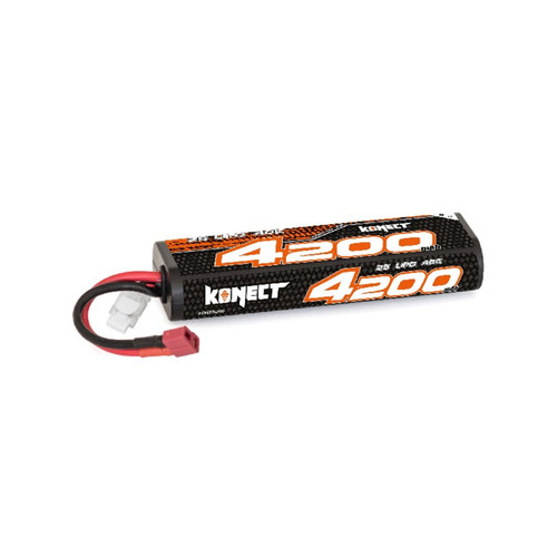 Batteries et chargeurs Konect Batterie LiPo 2S KONECT 4200 mAh 7.4 V 40 C 2S1P 31Wh Dean T Plug