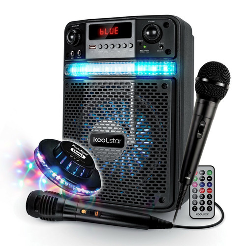 Machine à karaoké, machine à karaoké avec 2 microphones sans fil,Bluetooth, machine de karaoké portable enfants avec effets-blanche - Cdiscount Jeux -  Jouets