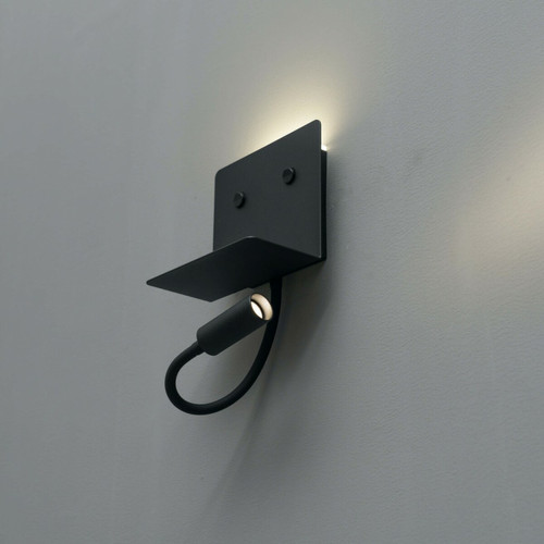 Kosilum - Applique noire à LED avec chargeur USB et lampe de lecture - Viola Kosilum  - Kosilum