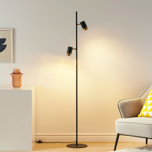 Kosilum - Lampadaire design noir double spots orientables - Elya Kosilum  - Lampes à poser