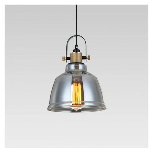 Kosilum - Lampe suspendue industrielle verre fumé - Linz Kosilum  - Maison Gris