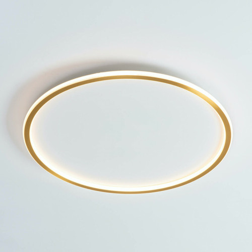Kosilum Plafonnier LED rond 60 cm cercle doré - Alessia
