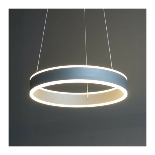 Suspensions, lustres Kosilum Suspension design anneau argente LED - Asolo