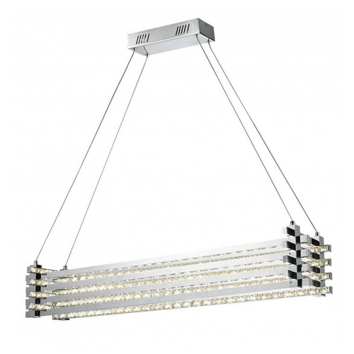 Kosilum - Suspension prestige LED et cristal - Alicante Kosilum  - Luminaires Gris