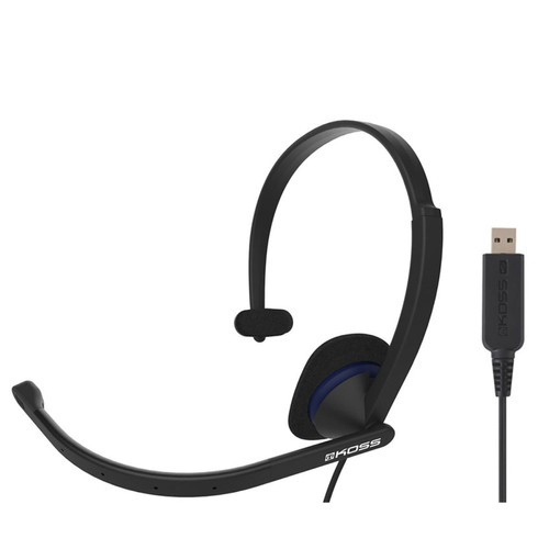 Casque Koss Casque d'Écoute Filaire USB avec Microphone Anti-bruit, Bureau Vidéoconférence, , Noir, KOSS, CS195 USB