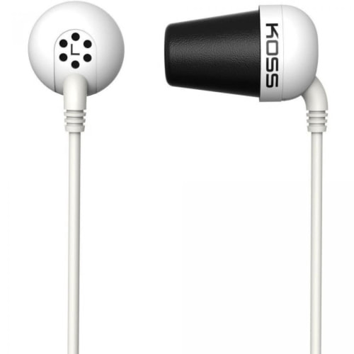 Koss - The Plug Ecouteurs Intra-Auriculaires Filaire Sans Fil Bruit 112dB Blanc - Ecouteurs intra-auriculaires Sans bluetooth