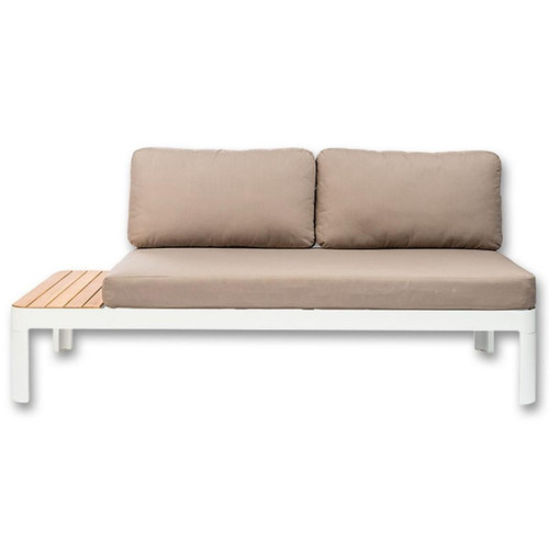 Ensembles canapés et fauteuils Kosyform Canapé Sofa de Jardin KosyForm Lounge Design Blanc Aluminium