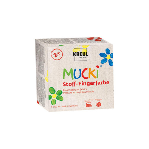 Kreul - KREUL Peinture au doigt pour textile 'MUCKI', kit de 4 () Kreul  - Peinture à l'huile