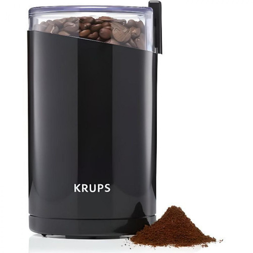 Krups - KRUPS F2034210 Fast Touch Moulin a café électrique, Broyeur a grains 200 W, Interrupteur de sécurité intégré, Conception u Krups  - Broyeur cafe krups