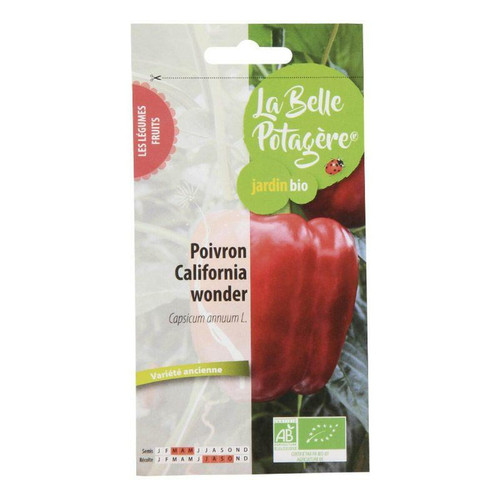 La Belle Potagère - Graines à semer - Poivron California wonder - 0,2 g La Belle Potagère  - Graine & potager Rare