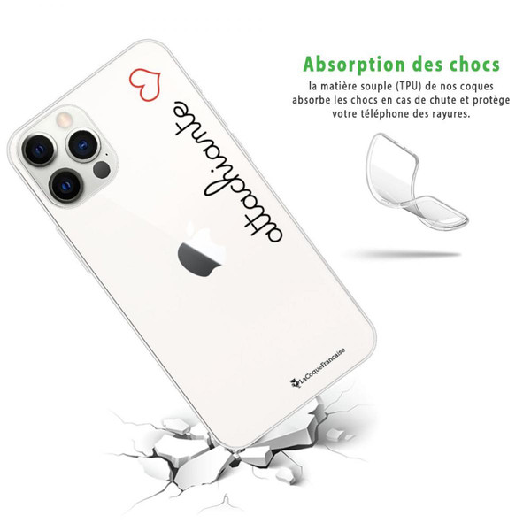 La Coque Francaise Coque iPhone 12/12 Pro souple transparente Attachiante Motif Ecriture Tendance La Coque Francaise