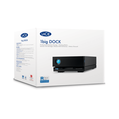 Lacie - 1big Dock Disque Dur Externe 20To HDD 3.5" USB 3.0 7200tr/min Noir - Lacie