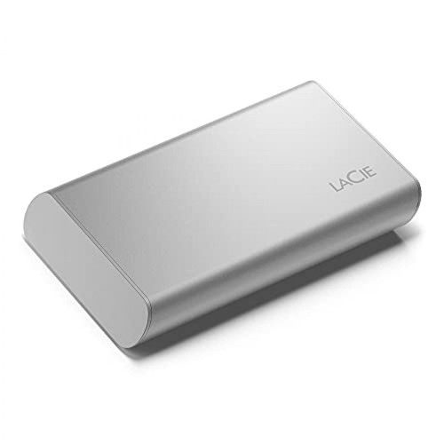 Lacie Portable 1To SSD Portable SSD USB-C 1To external portable SSD inc rescue service Moon Silver