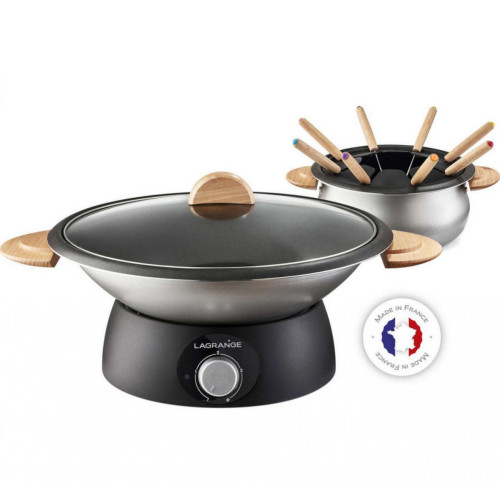 Lagrange - Set wok et fondue électrique 900w 8 fourchettes - 349019 - LAGRANGE - Appareil à fondue Pack reprise