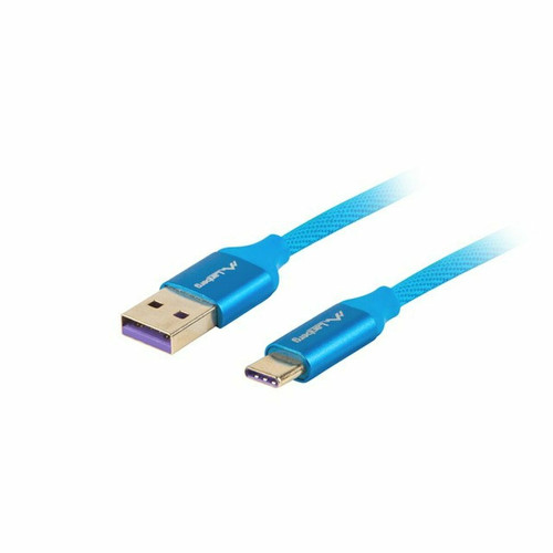 Lanberg - Câble USB A vers USB C Lanberg CA-USBO-21CU-0005-BL Bleu 50 cm 0,5 m Lanberg  - Câble et Connectique