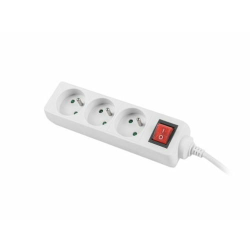 Lanberg - Power strip 3m, white, 3 sockets, with switch, cle made of solid copper Lanberg  - Rallonges & Multiprises
