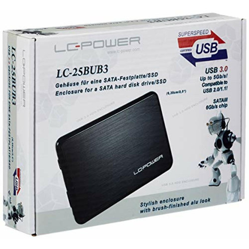 Lc-Power - LC-POWER Boitier externe USB3.0 pour disque dur 2.5'' ALU Noir Lc-Power  - Boitier disque dur Lc-Power
