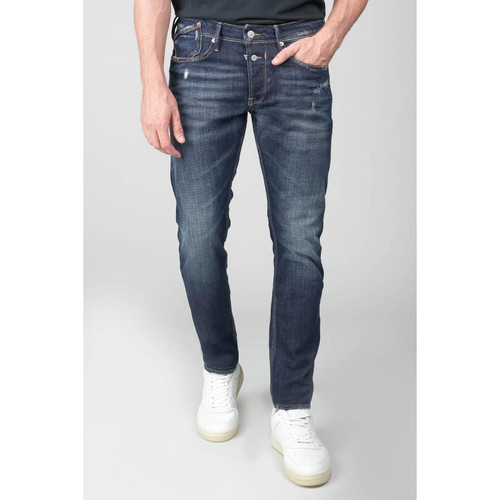 Le Temps des Cerises - Jeans ajusté 600/17, longueur 34 bleu en coton Cole - Jean homme