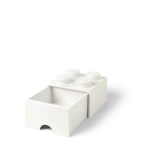 Lego LEGO Brique de rangement empilable 4 avec tiroir blanc