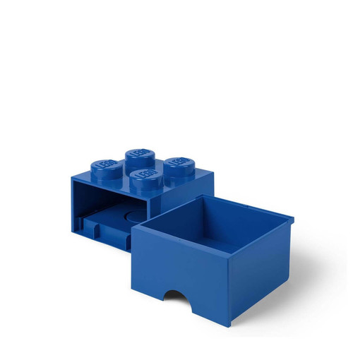 Lego Décoration Brique de rangement empilable avec tiroir bleu - Lego Décoration