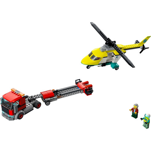 Briques Lego Lego City Le transport de l'hélicoptère de secours
