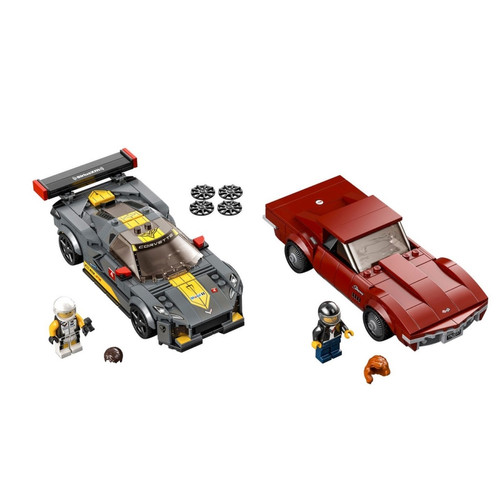 Briques Lego Lego Speed Champions Chevrolet Corvette C8.R Race Car et 1968 Chevrolet Corvette