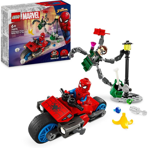 Lego - LEGO® Marvel 76275 La course poursuite en moto Spider Man contre Docteur Octopus Lego  - ASD