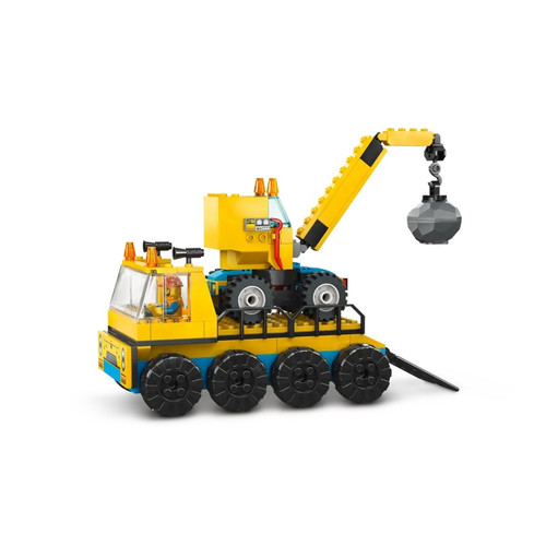 Briques Lego City Les camions de chantier et la grue à boule de démolition