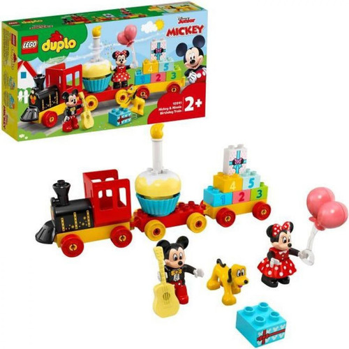 Lego - LEGO 10941 DUPLO Disney Le Train d'Anniversaire de Mickey et Minnie Jouet pour Enfant de 2 ans et plus avec Train et Figurines Lego  - Jeux de construction