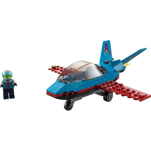 Briques Lego Lego LEGO 60323 City Great Vehicles L'Avion de Voltige, Idées de Cadeau Jouet pour Enfants des 5 Ans avec Minifigure Pilote