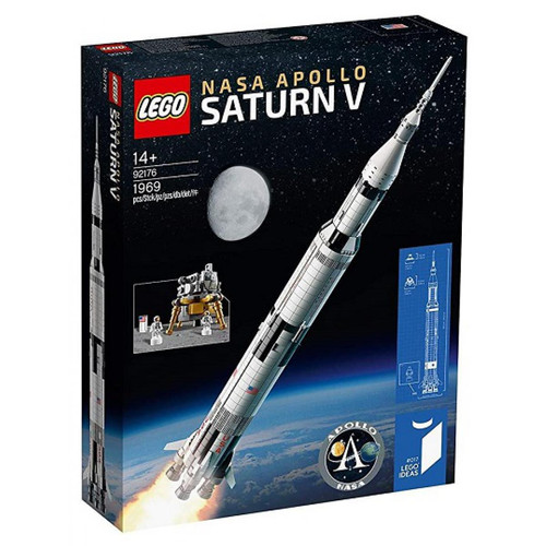 Lego - LEGO 92176 Ideas NASA Apollo Saturn V Ensemble de Construction pour collectionneurs avec présentoir pour Exposition - Lego