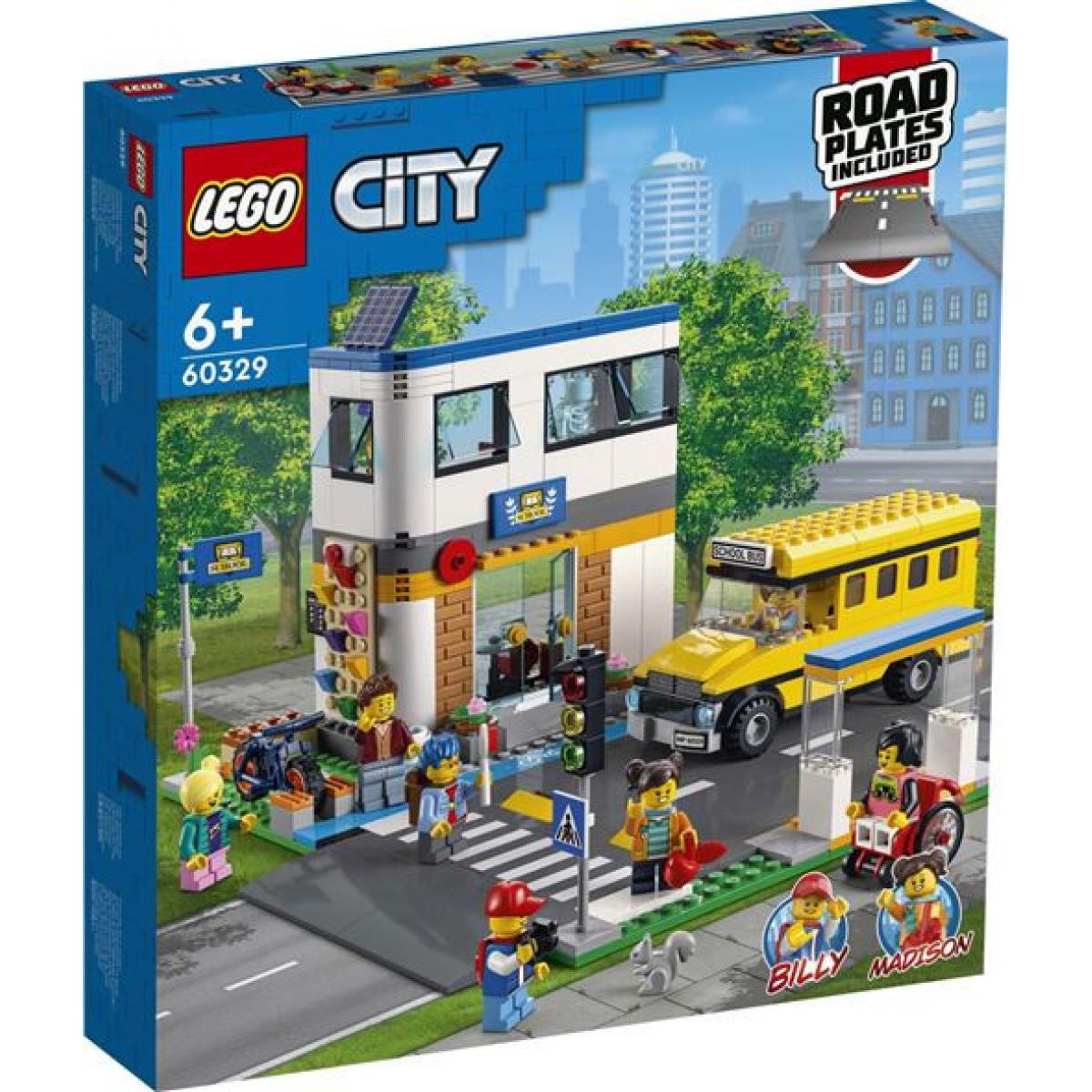 Lego - LEGO 60329 City Une Journée d'École, Jouet de Construction Bus, 2  Classes et Plaques de Route, Set pour Enfants +6 Ans - Briques Lego - Rue  du Commerce