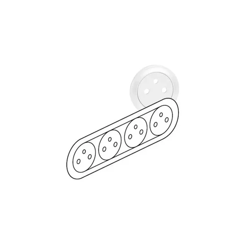 Interrupteurs et prises en saillie Legrand enjoliveur - prise de courant 4 x 2p+t - surface - legrand céliane - blanc
