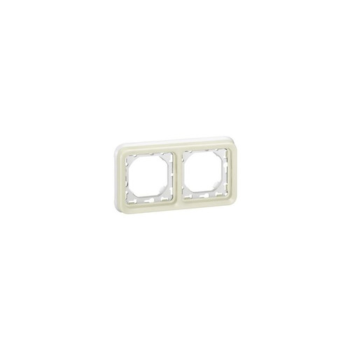 Legrand - plaque d'encastrement plexo 2 postes horizontal blanc (composabl Legrand  - Interrupteurs et prises étanches