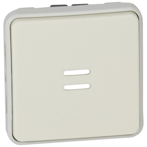 Legrand - bouton poussoir lumineux - legrand plexo 55 - blanc - composable Legrand  - Interrupteurs et prises étanches