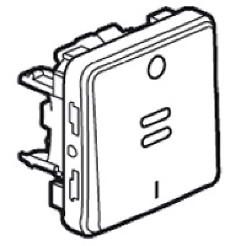 Interrupteurs et prises étanches Legrand interrupteur bipolaire lumineux - legrand plexo 55 - gris - composable
