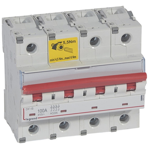 Legrand - interrupteur sectionneur legrand dx3 100a 4 poles à déclenchement Legrand - Tableaux électriques