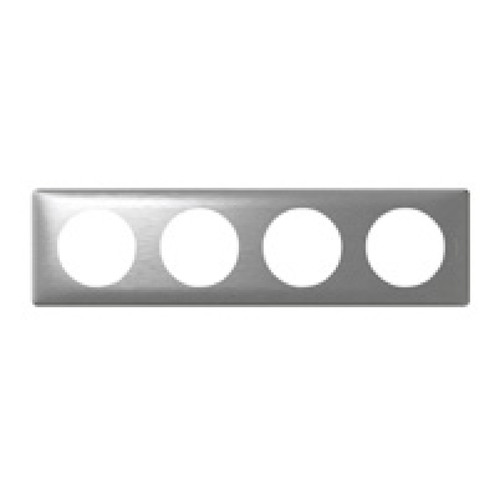 Legrand - plaque céliane 4 postes aluminium Legrand  - Interrupteur Legrand Interrupteurs & Prises