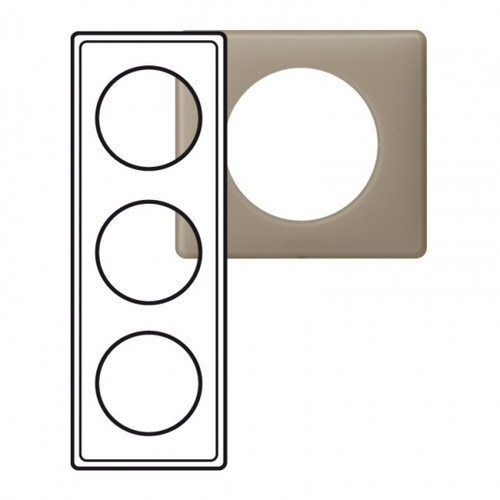 Legrand - plaque legrand céliane 3 postes grès Legrand  - Interrupteur Legrand Interrupteurs & Prises