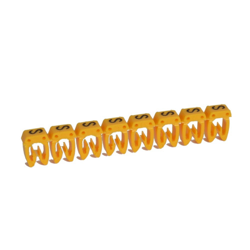 Legrand - repère pour fil de 0.5 à 1.5 mm2 - lettre s - couleur jaune - legrand cab 3 Legrand  - Câblage & Dérivation Legrand