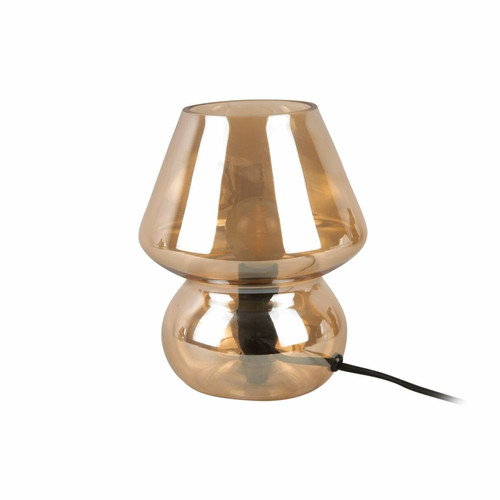 Leitmotiv - Lampe à poser vintage en verre - Hauteur 18 cm - Marron sable Leitmotiv  - Leitmotiv