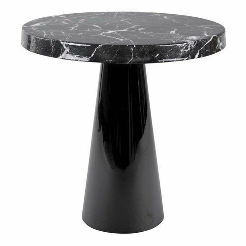 Tables d'appoint Leitmotiv Table d'appoint en métal imitation marbre noir Marble 45 x 46.5 cm.