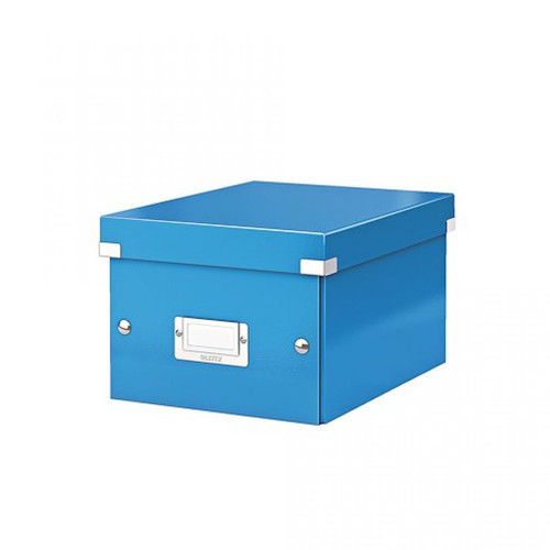 Accessoires Bureau Leitz Boîte de rangement carton Leitz CLick&Store Wow H 16 X L 21,7 x P 28 cm bleue