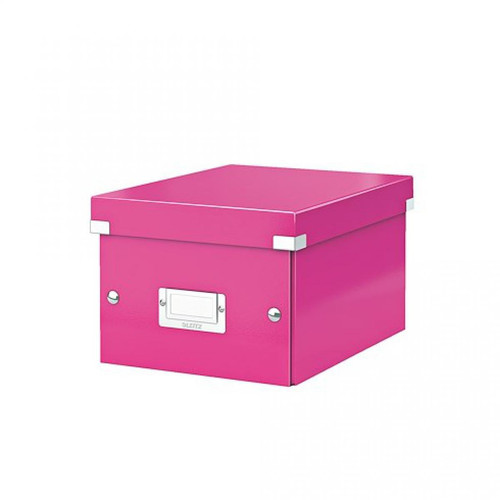 Leitz - Boîte de rangement carton Leitz CLick&Store Wow H 16 X L 21,7 x P 28 cm rose Leitz  - Mobilier de bureau Rose