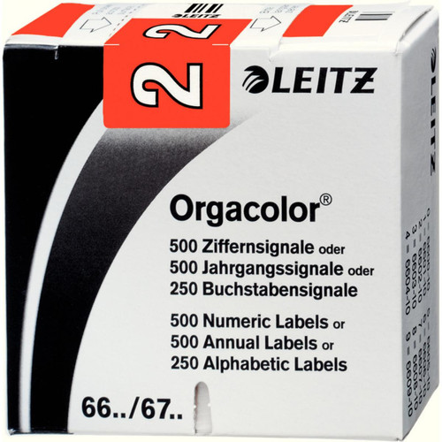 Leitz - LEITZ Etiquette numérique Orgacolor '2', rouleau, rouge () Leitz  - Mobilier de bureau Rouge noir