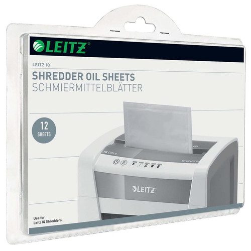 Leitz - Leitz Feuille de lubrification déchiqueteuse à papier  IQ 12 pcs Leitz  - Bureaux